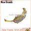 Fashion rhinestone leaf hair accessory wholesale leaf hair clip