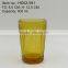press Wine goblet,Hiball,DOF, sundae cup,pitcher in Amber color glass with flower point embossed pattern