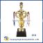Big size high-end metal trophies metal base 216 gold competitions award souvenir trophy cup