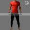 Men Quick Dry Gym Clothing Set Fitness Compression T shirt & Pants Suit Men Bodybuilding Gym Compression Sportswear