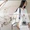 Wholesale Custom High Quality White Large Capacity Sling and Double Shoulders Cotton Canvas Yoga Bag Backpack