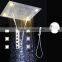 led rainbow shower sprinker multi color change remote control ceiling shower with rainfall,waterfall,water curtain