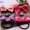 Fashion Korean Fabric Bowknot Rubber Band Candy Color Headband Elastic Band for Girls/