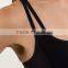 wholesale sportswear cotton spandex black ladies tops latest design