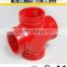 ASTM-A536 Grade 64-45-12 Ductile Iron Grooved Fitting Cross