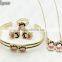Juyuan Fashion 18K Gold Three Color Crystal Glue Baby Set