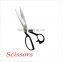 F12 Best professional high carbon steel tailor's scissors with anti-slip metal handle