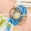 Multi-layer Infinity Freedom love Cuff leather wrap bracelet watch
