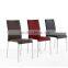 Classic fabric chrome legs armless dining chair