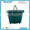 Rolling Basket with Wheels and Handles Collapsible Commercial Shopping Basket Trolley