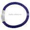 Stainless Steel Magnetic Clasp Genuine Leather Bracelet