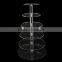 6 tier acrylic wedding cake stand clear round Cupcake Stand plexiglass cake display rack assembled