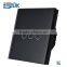 UK 3 gang toughened glass panel remote control light switch with sensor