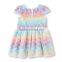 New Arrival Lace Cotton Dress Colorful Girls Dress