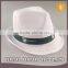 Popular Summer Sun Protect New Fashion Ribbon Decorated Plain Man Jazz Straw Fedora Hat