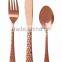 Copper brass PVD coating acceptable cutlery set with low MOQ