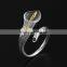 925 sterling silver piezoelectric crystal horse shoe louts ring adjustable ring jewelry supplise 6260557