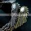 vintage antiqued silver bronze angel wings fashion chic women collar brooch pin jewelry 6520003