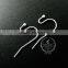 12*21mm brass plated silver kidney earrings hoop DIY jewelry findings supplies 1702077