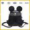 Latest Design Low Price Funny Style Black PU Leather Mini Backpack Leisure Bag for Girls