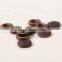 laser engraved 4 holes black wooden buttons for garment