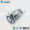 QN19-S1 19mm Ring Type Momentary|Latching Flat Head Pin terminal Waterproof metal push button switch