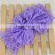 Cheap New Baby Girl Lace Bow Headwrap Wide Lace Headband for Girl Hair Fashion Infant Elastic Headband Newborn Headwear