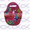 Fashion colorful neoprene lunch tote bag