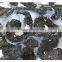 New design round eye net fabric with embroidery sequin, black sequin flower tulle fabric for wedding dress