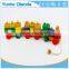 Wood Puzzle Train Toys Geometric Building Blocks Education Gift
