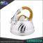 Non-electric whistling tea kettle stainless steel green camping kettle