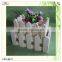 Unfinished Rectangle Garden Decorating Wooden Fence Flower Crate