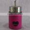 metal coated glass vinegar bottle with vegetable With Good Service