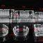 clear glass ashtray with different size square and round shape