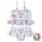 2017 summer baby girl clothing set new design adorable donuts ruffled two pieces swimsuit