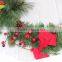 GNW CHGR-1607020 New hot High similation artificial christmas garland with red bowknot for Christmas Decoration