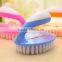 plastic bent cloth washing brush/useful cloth washing brush with soft grip handle