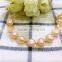14k gold 4-5 mm pink baroque freshwater pearl bracelet