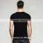 2016 wholesale 100% cotton black men's t-shirt with printing