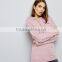 Hot Sale Custom Pink Color Oversized Zip Sleeves Hoodies Embroidered Mink Love Logo With High Quality