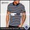 New Arrival Wholesale Price Summer Casual 180g 100% Cotton Custom Short Sleeve Stripe Mens POLO Shirt