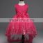 Customize frock design for baby girl 2017 Summer & Autumn kids baby girl dress colorful puffy flower dress children clothes