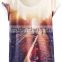 hot sale sublimation ladies t-shirt print design, summer ladies top t shirt