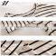 White Breton Striped Slouchy Oversized Tee T-shirt Long Top