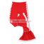 Wholesale children boutique girls clothes red lace ruffle pants Christmas bloomers for kids