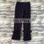 wholesale ruffle 100% cotton solid color pants Icing trousers Solid Triple Ruffle Leggings