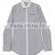 100% Cotton Design China Made Business Design White and Grey Flannel Shirt Mens