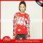Factory wholesale adult beautiful jacquard nitted christmas sweater for ladies