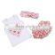 Wholesale Girls O Neck sleeveless heart tshirt ruffle gold dot bloomer and headband baby girls outfit
