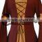 Brown&Saffron Medieval Renaissance Victorian Ball Gown Dress Costume For Gothic And Fantasy Parties